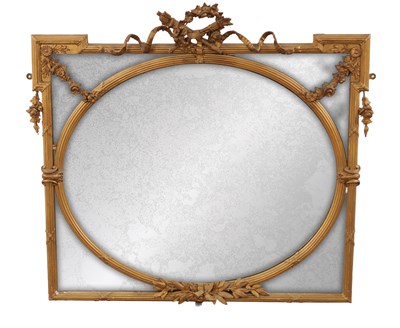 Lot 377 - A LATE 19TH CENTURY FRENCH GILT GESSO HANGING MIRROR