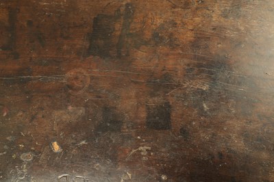 Lot 1209 - AN 17TH CENTURY OAK REFECTORY TABLE WITH ONE-PIECE TOP