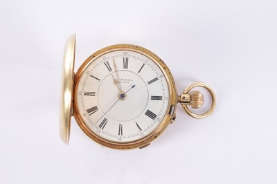 Lot 313 - THOMAS RUSSELL, LONDON. A LATE 19TH CENTURY 18CT GOLD FULL HUNTER POCKET WATCH