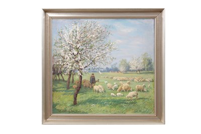 Lot 841 - CARL MULLER BAUMGARTEN (1879 - 1964) OIL ON CANVAS