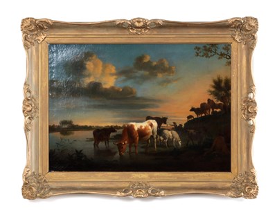 Lot 878 - IN THE MANNER OF WILLIAM SIDNEY COOPER - A 19TH CENTURY CONTINENTAL OIL ON CANVAS