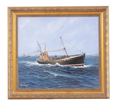 Lot 22 - ADRIAN THOMPSON A 20TH CENTURY OIL ON CAVAS