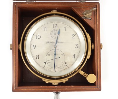 Lot 982 - THOMAS MERCER, ST. ALBANS. A MID 20TH CENTURY EIGHT-DAY MARINE CHRONOMETER