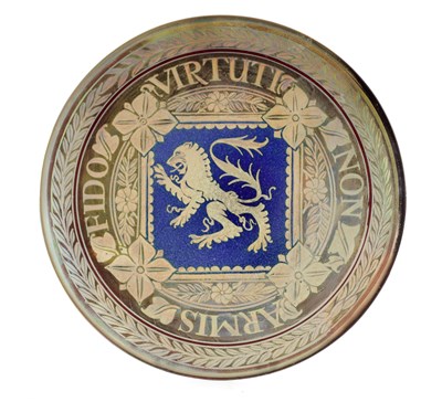 Lot 342 - WILLIAM MYCOCK, A PILKINGTON ROYAL LANCASTRIAN LUSTRE CHARGER