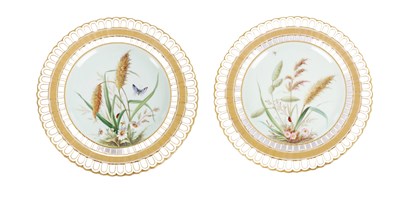 Lot 236 - A PAIR OF LATE 19TH CENTURY MINTON CABINET PLATES