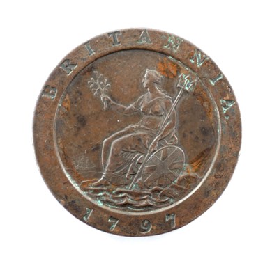 Lot 216 - A GEORGE III CARTWHEEL TYPE TWO PENCE PIECE COIN