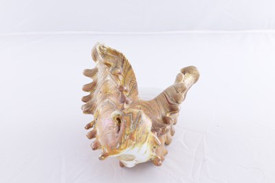 Lot 3 - A MASSIMO MICHELUZZI (B.1957) LARGE GLASS CONCH SHELL WITH OPAL INTERIOR