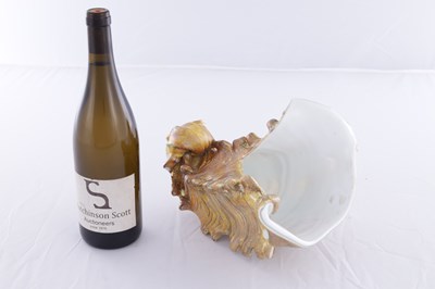 Lot 3 - A MASSIMO MICHELUZZI (B.1957) LARGE GLASS CONCH SHELL WITH OPAL INTERIOR