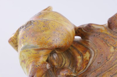Lot 3 - A MASSIMO MICHELUZZI (B.1957) LARGE GLASS CONCH SHELL WITH OPAL INTERIOR