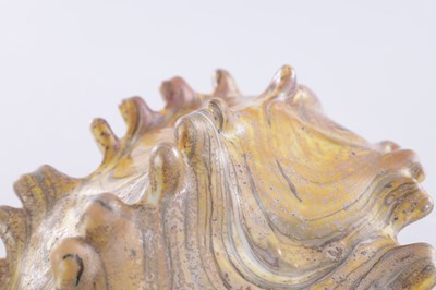Lot 3 - A MASSIMO MICHELUZZI (B.1957) LARGE GLASS CONCH SHELL WITH OPAL INTERIOR