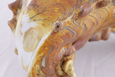 Lot 3 - A MASSIMO MICHELUZZI (B.1957) LARGE GLASS CONCH SHELL WITH OPAL INTERIOR