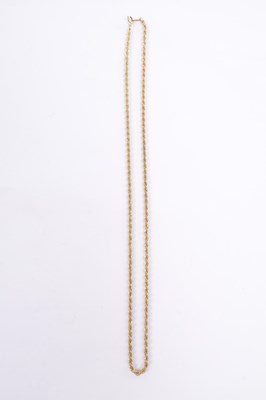 Lot 259 - AN 18CT YELLOW GOLD ROPE TWIST NECKLACE