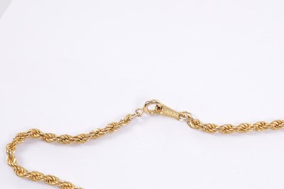 Lot 259 - AN 18CT YELLOW GOLD ROPE TWIST NECKLACE