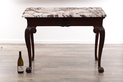 Lot 1293 - A GOOD GEORGE II MAHOGANY SIDE TABLE