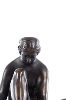 Lot 591 - AN ITALIAN 19TH CENTURY 'THE THORNE PULLER' PATINATED BRONZE AFTER RAFFAELLO SANZIO