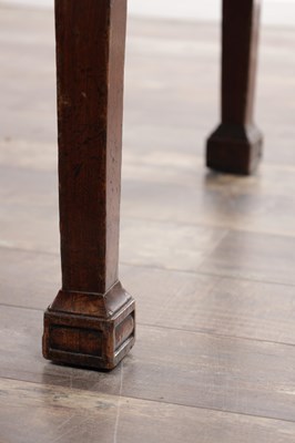 Lot 1205 - A GEORGE III MAHOGANY BREAKFRONT SERVING TABLE