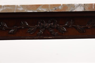 Lot 1205 - A GEORGE III MAHOGANY BREAKFRONT SERVING TABLE