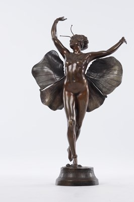 Lot 646 - RICHARD THUSS (d. 1945) AN EARLY 20TH CENTURY PATINATED AUSTRIAN COLD PAINTED BRONZE SCULPTURE