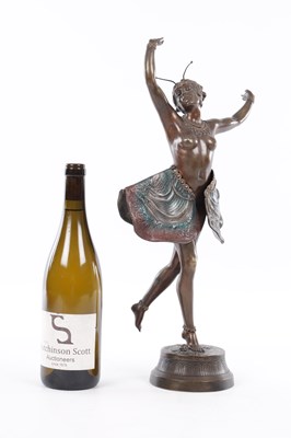 Lot 646 - RICHARD THUSS (d. 1945) AN EARLY 20TH CENTURY PATINATED AUSTRIAN COLD PAINTED BRONZE SCULPTURE