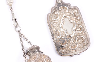 Lot 368 - A VICTORIAN SILVER CHATELAINE