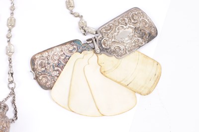 Lot 368 - A VICTORIAN SILVER CHATELAINE