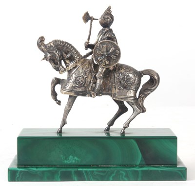 Lot 495 - A MID 20th CENTURY SILVER SCULPTURE ON A...