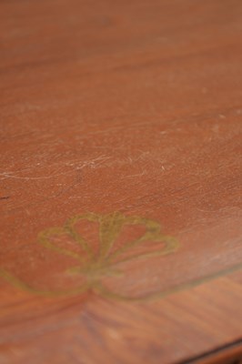 Lot 1152 - IN THE MANNER OF SIR WILLIAM CHAMBERS (1723–1796) CIRCA 1775 A GEORGE III FUSTIC, PADOUK CROSSBANDED AND MARQUETRY SIDE TABLE