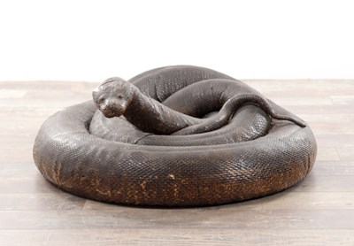 Lot 687 - A 19TH CENTURY TAXIDERMY PYTHON