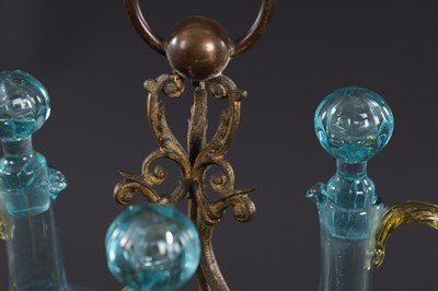 Lot 7 - A LATE 19TH CENTURY VENETIAN GLASS DECANTER SET