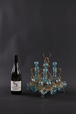 Lot 7 - A LATE 19TH CENTURY VENETIAN GLASS DECANTER SET