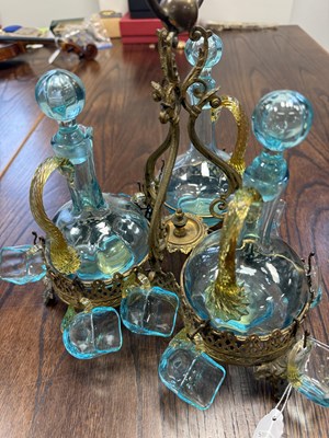 Lot 7 - A LATE 19TH CENTURY VENETIAN GLASS DECANTER SET