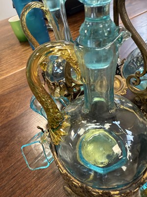 Lot 7 - A LATE 19TH CENTURY VENETIAN GLASS DECANTER SET