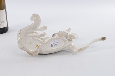 Lot 136 - A NYMPHENBURG PORCELAIN BORZOI DOG PORCELAIN FIGURINE
