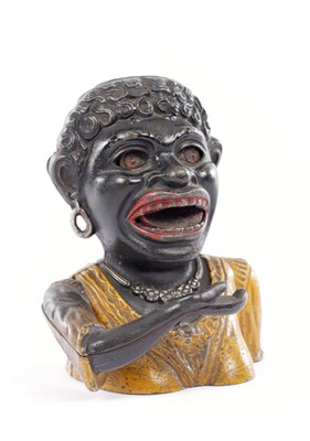 Lot 371 - AN EARLY 20TH CENTURY CAST IRON 'DINAH' MONEY BANK