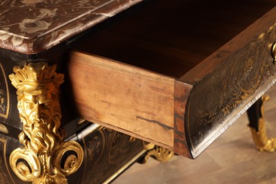 Lot 1193 - IN THE MANNER OF ANDRE-CHARLES BOULLE (1642-1732) A REGENCY FRENCH ORMOLU MOUNTED BOULLE EBONY VENEERED FRENCH COMMODE