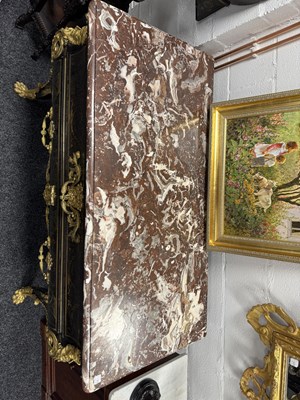 Lot 1193 - IN THE MANNER OF ANDRE-CHARLES BOULLE (1642-1732) A REGENCY FRENCH ORMOLU MOUNTED BOULLE EBONY VENEERED FRENCH COMMODE