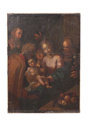 Lot 853 - A 17TH CENTURY ITALIAN OIL ON CANVAS
