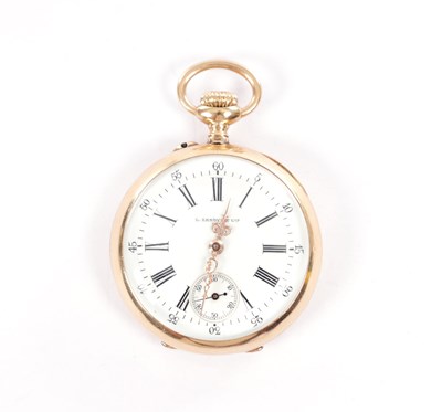 Lot 353 - AN 18CT GOLD LEROY FOB WATCH