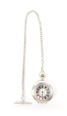Lot 7 - DENT & KENDAL, LONDON. MAKER TO THE ADMIRALTY. A SILVER DEMI HUNTER POCKET WATCH AND CHAIN