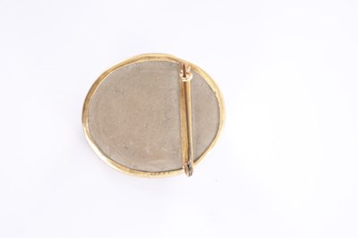 Lot 266 - A CARVED LAVA CAMEO BROOCH