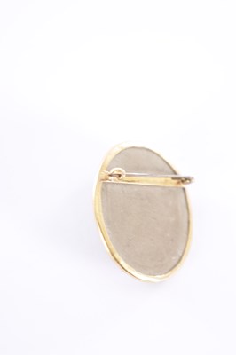 Lot 266 - A CARVED LAVA CAMEO BROOCH