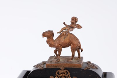 Lot 545 - A 19TH CENTURY AUSTRIAN EBONISED AND ENAMEL TABLE CABINET