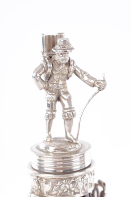 Lot 1 - A PAIR OF LATE 19TH CENTURY CONTINENTAL RUBY GLASS PILGRIM FLASKS WITH SILVER MOUNTS