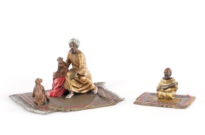 Lot 24 - TWO 20TH CENTURY COLD PAINTED BERGMAN STYLE BRONZED SCULPTURES