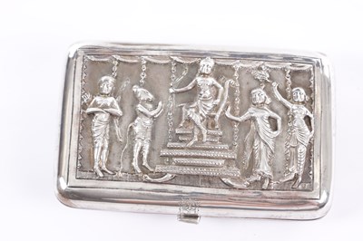 Lot 73 - A 19TH CENTURY INIDAN SILVER CIGARETTE CASE