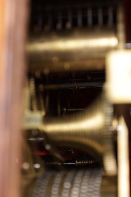 Lot 1049 - W. ROSKELL & CO. LIVERPOOL. A LARGE LATE 19TH CENTURY OAK TRIPLE FUSEE CHIMING BRACKET CLOCK