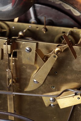 Lot 1049 - W. ROSKELL & CO. LIVERPOOL. A LARGE LATE 19TH CENTURY OAK TRIPLE FUSEE CHIMING BRACKET CLOCK