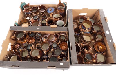 Lot 135 - A LARGE COLLECTION OF 19TH CENTURY COPPER LUSTERWARE