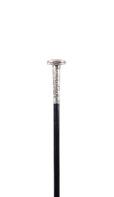 Lot 791 - AN EDWARDIAN SILVER TOPPED WALKING STICK