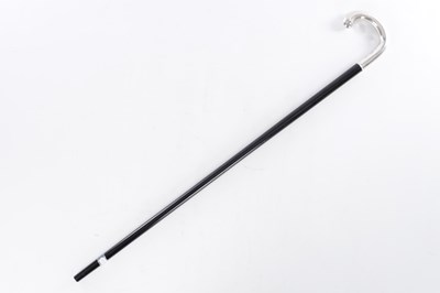 Lot 804 - AN EARLY 20TH CENTURY SWEDISH SILVER CROOK HANDLE WALKING STICK